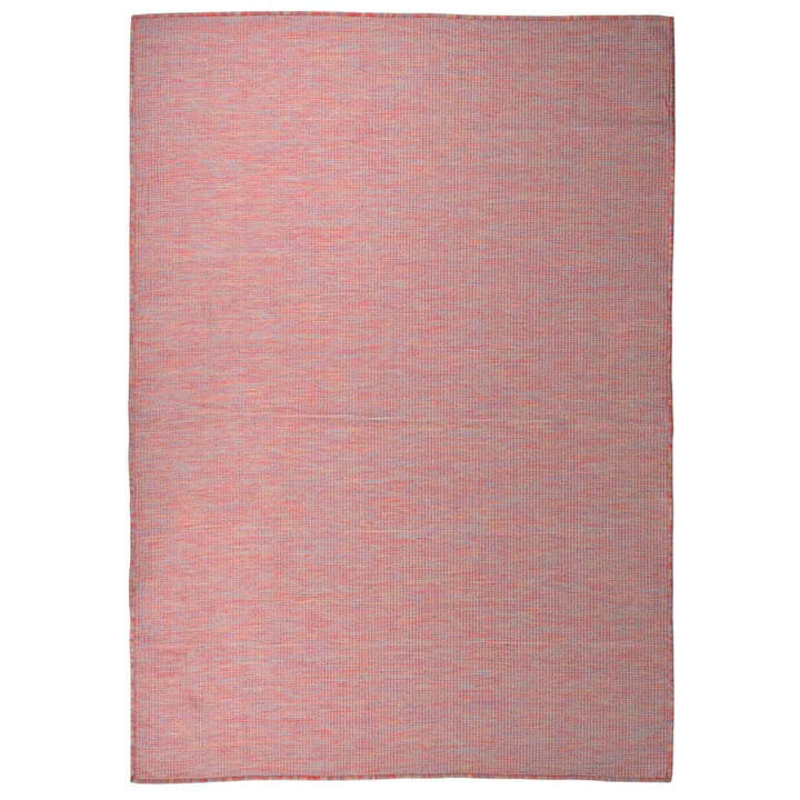 fladvævet udendørstæppe 140x200 cm rød