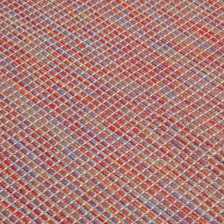 fladvævet udendørstæppe 140x200 cm rød