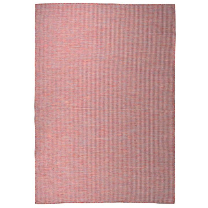 fladvævet udendørstæppe 160x230 cm rød