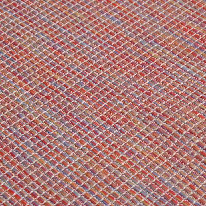 fladvævet udendørstæppe 160x230 cm rød