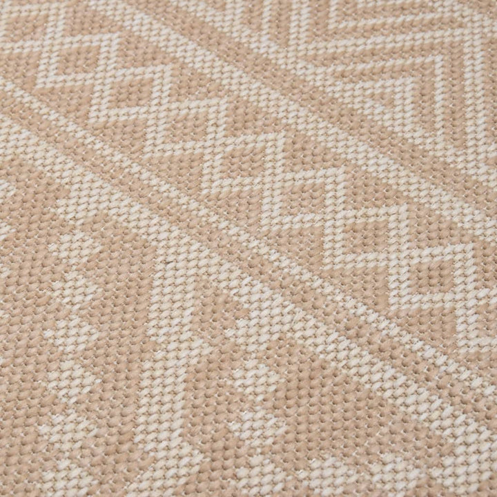 fladvævet udendørstæppe 160x230 cm stribet brun