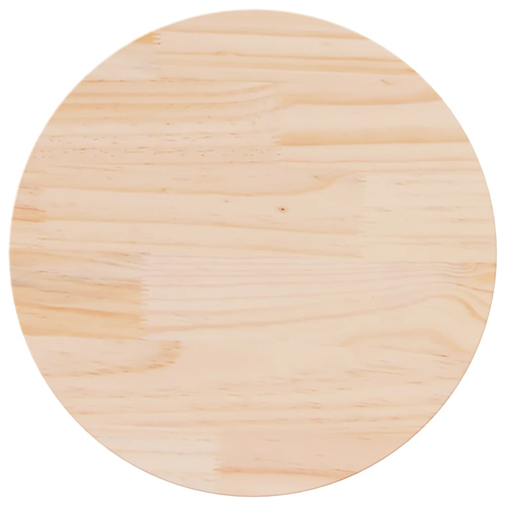 bordplade Ø50x2,5 cm massivt fyrretræ