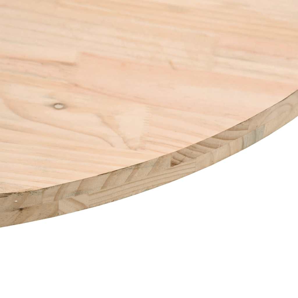 bordplade Ø80x2,5 cm massivt fyrretræ