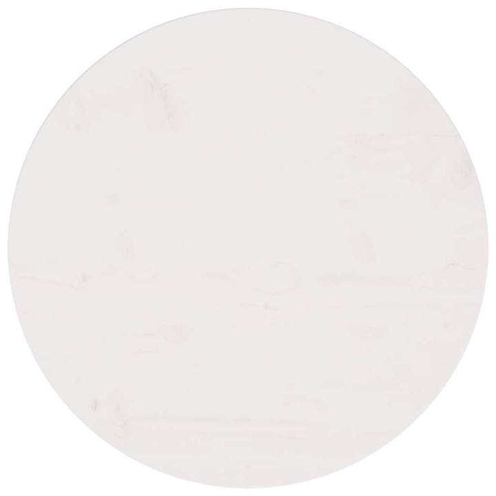 bordplade hvid Ø50x2,5 cm massivt fyrretræ