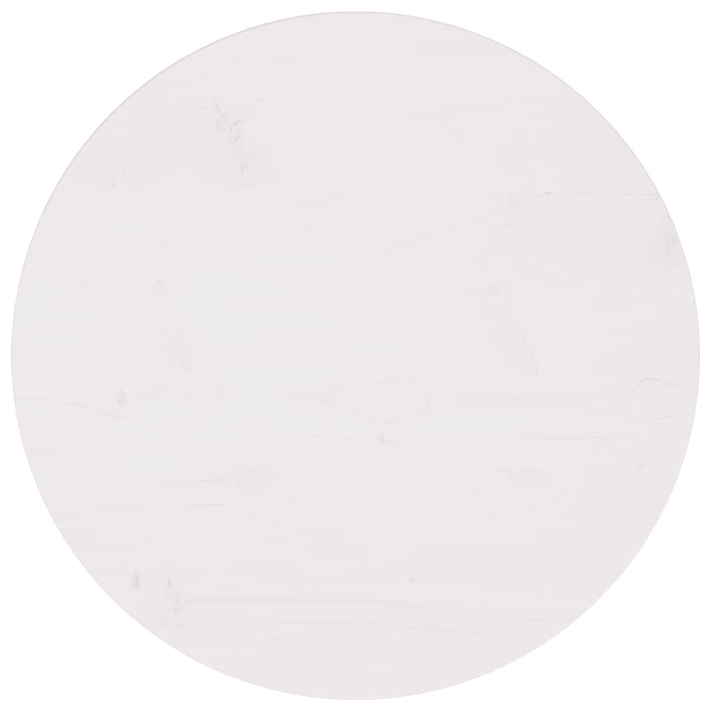 bordplade hvid Ø60x2,5 cm massivt fyrretræ