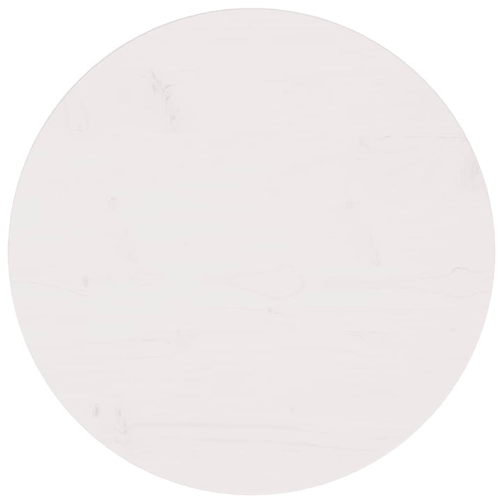 bordplade hvid Ø60x2,5 cm massivt fyrretræ