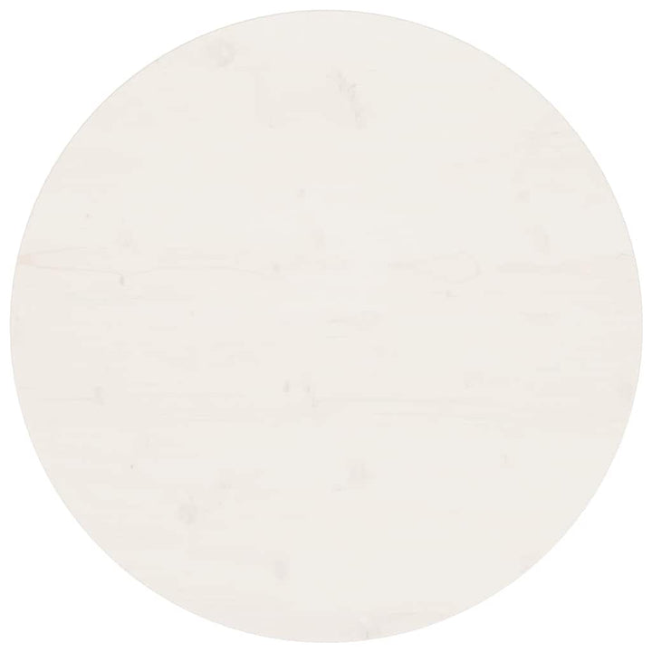 bordplade Ø70x2,5 cm massivt fyrretræ hvid