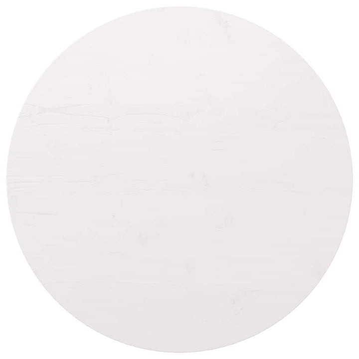 bordplade Ø90x2,5 cm massivt fyrretræ hvid