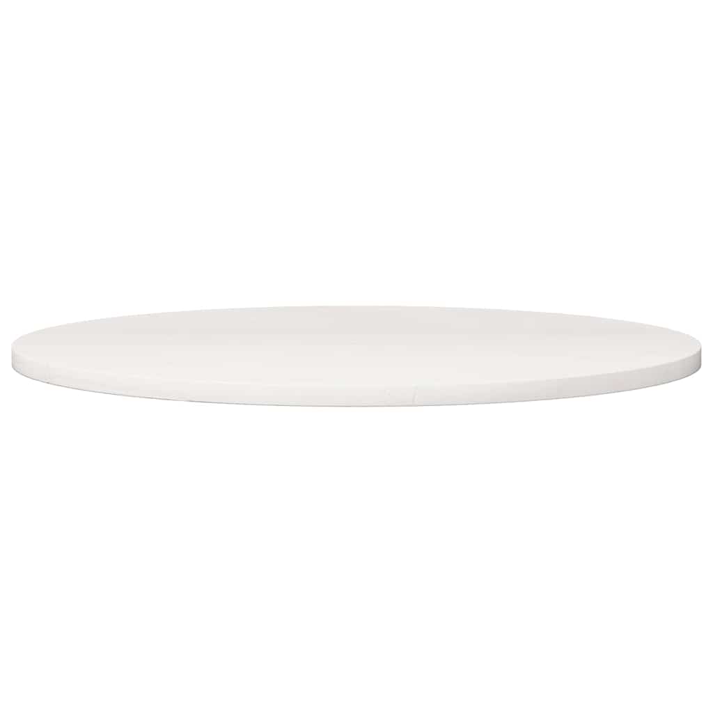bordplade Ø90x2,5 cm massivt fyrretræ hvid