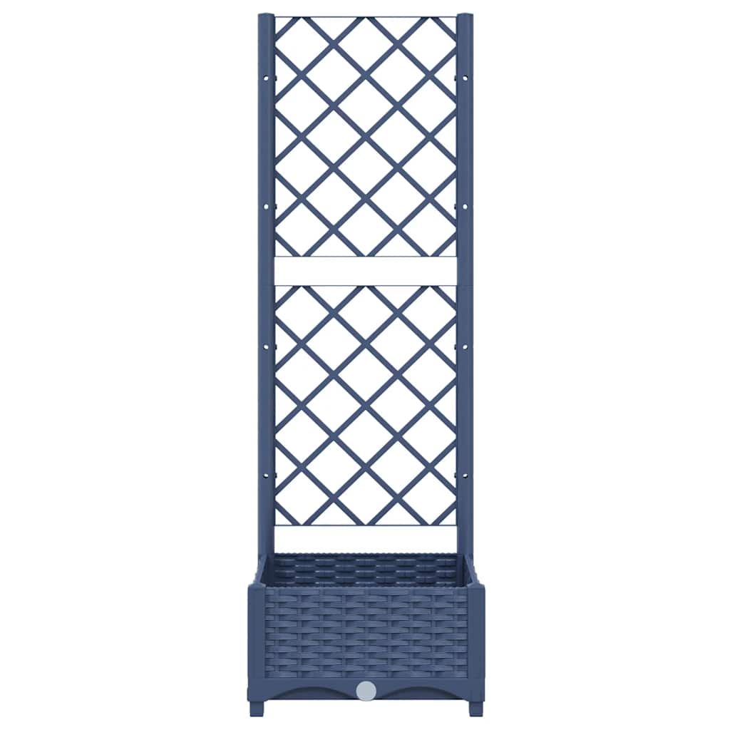 havekrukke med espalier blågrå 40x40x121,5 cm PP