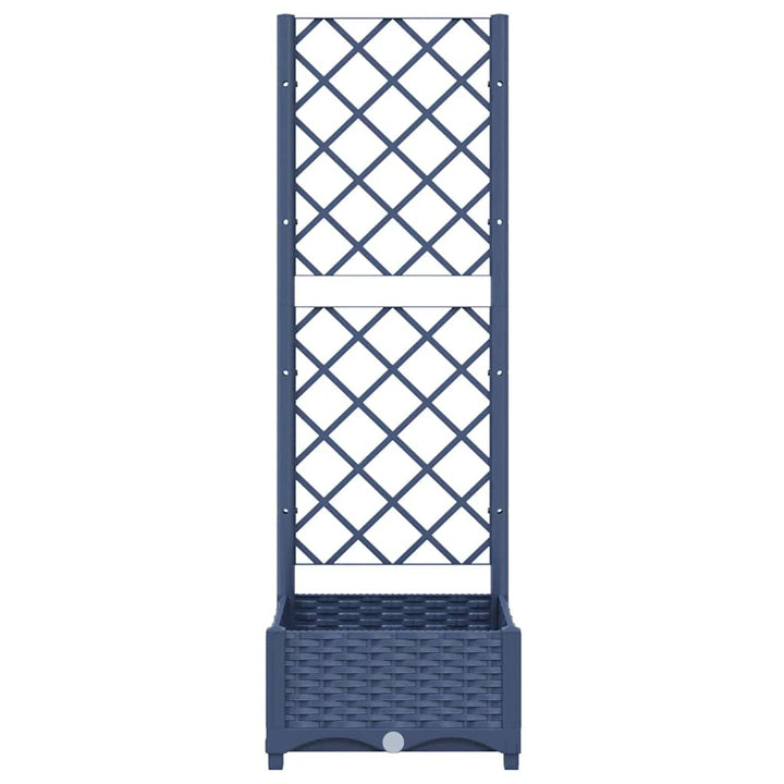 havekrukke med espalier blågrå 40x40x121,5 cm PP