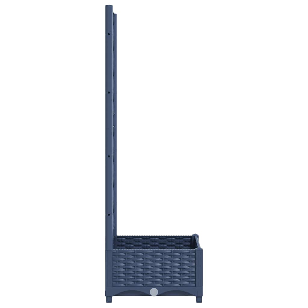 havekrukke med espalier blågrå 40x40x121,5 cm PP