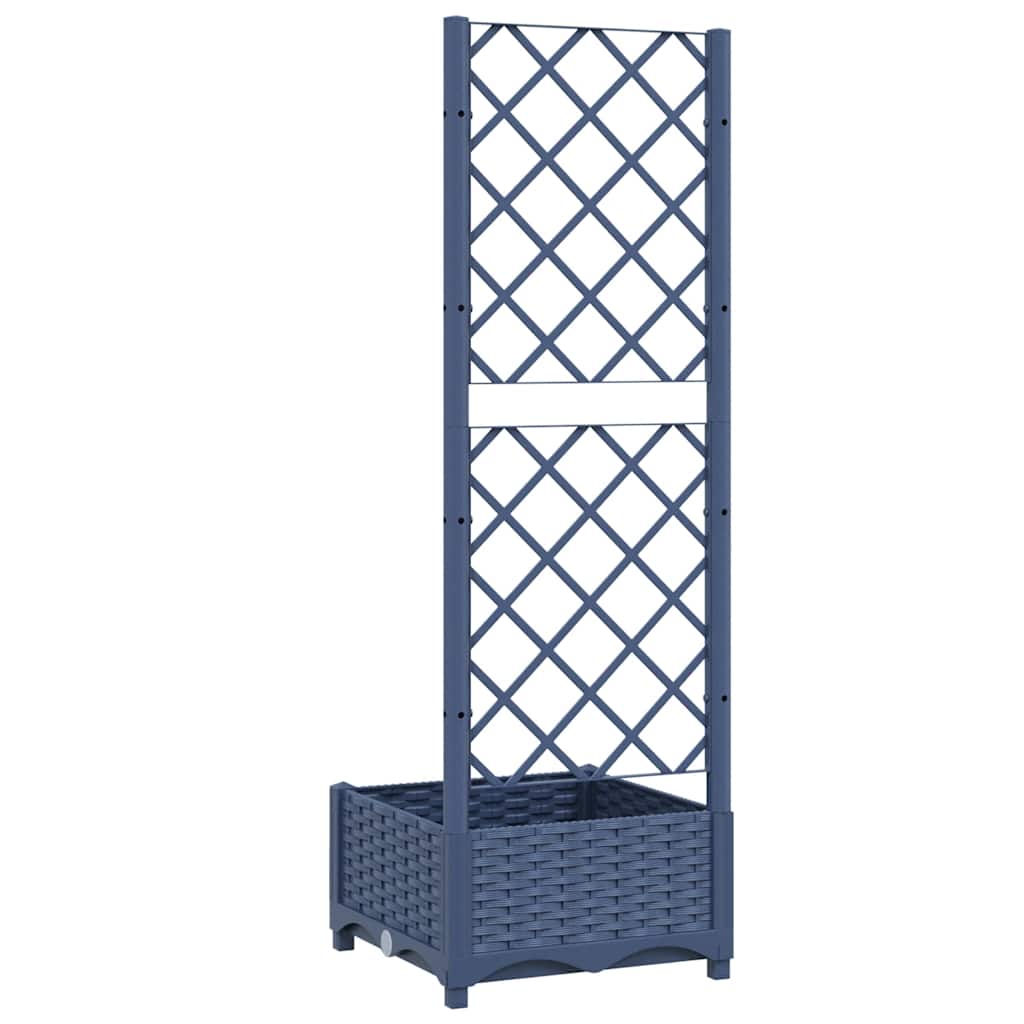 havekrukke med espalier blågrå 40x40x121,5 cm PP