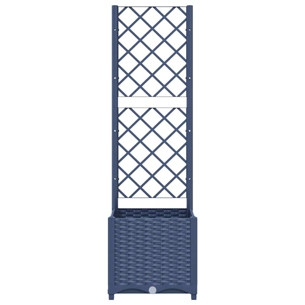 haveplantekasse med espalier blågrå 40x40x136 cm PP