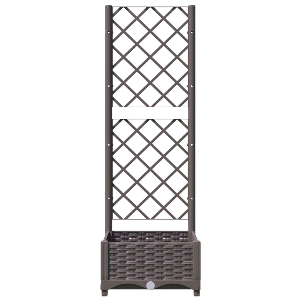 plantekasse med espalier 40x40x121,5 cm PP brun