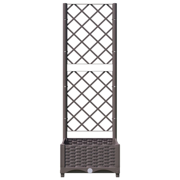 plantekasse med espalier 40x40x121,5 cm PP brun