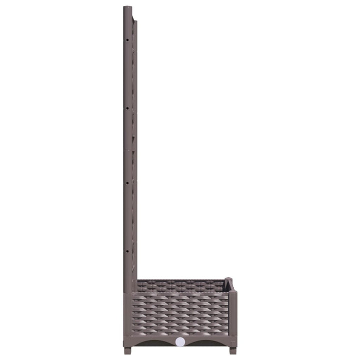 plantekasse med espalier 40x40x121,5 cm PP brun