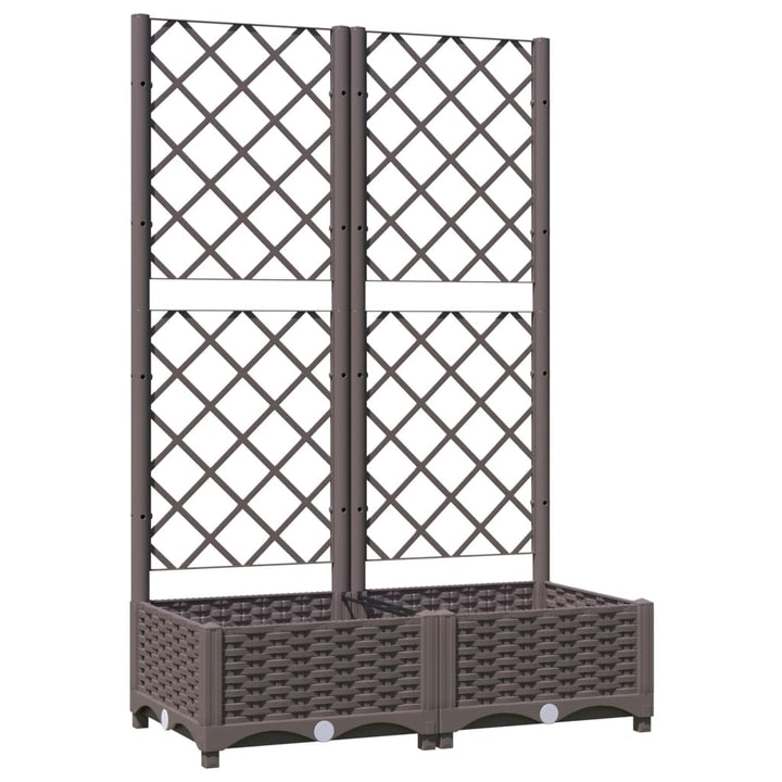 plantekasse med espalier 80x40x121,5 cm PP brun