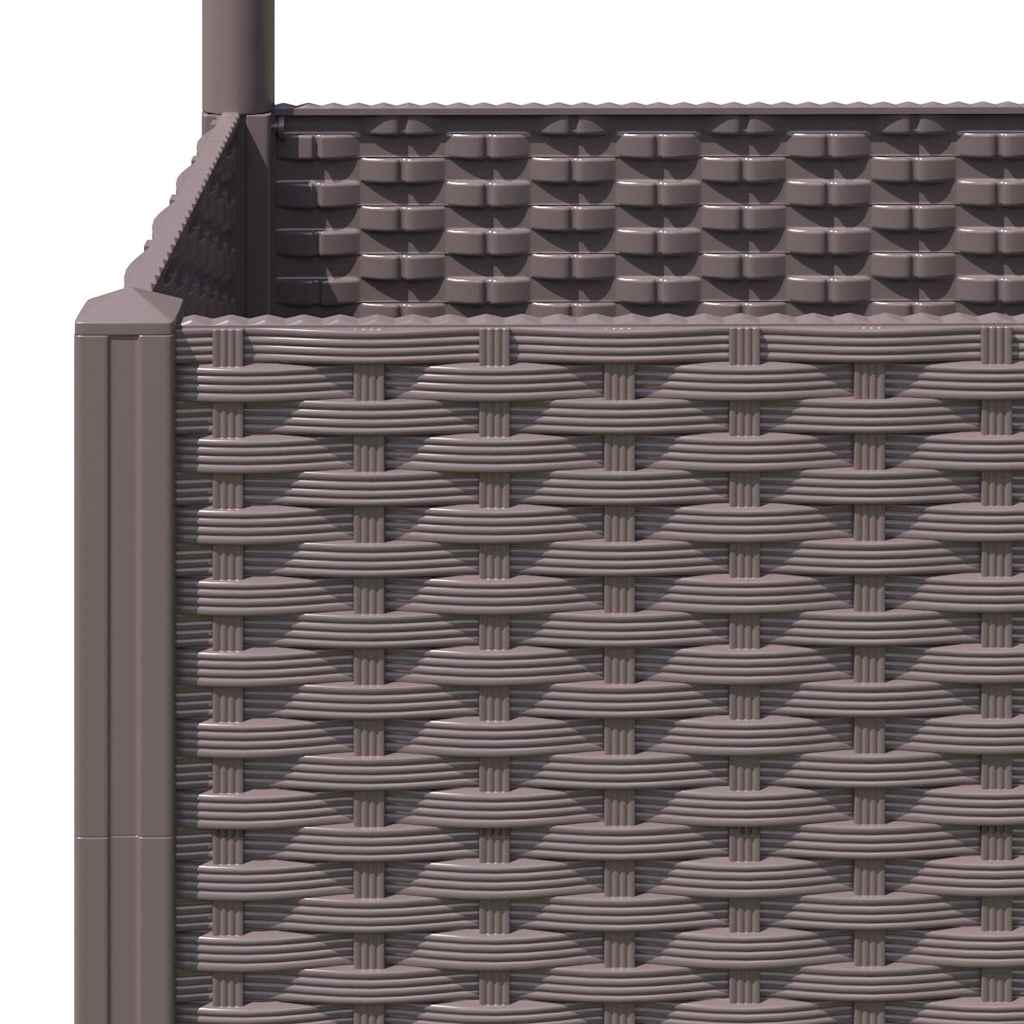 haveplantekasse med espalier brun 120x40x136 cm PP