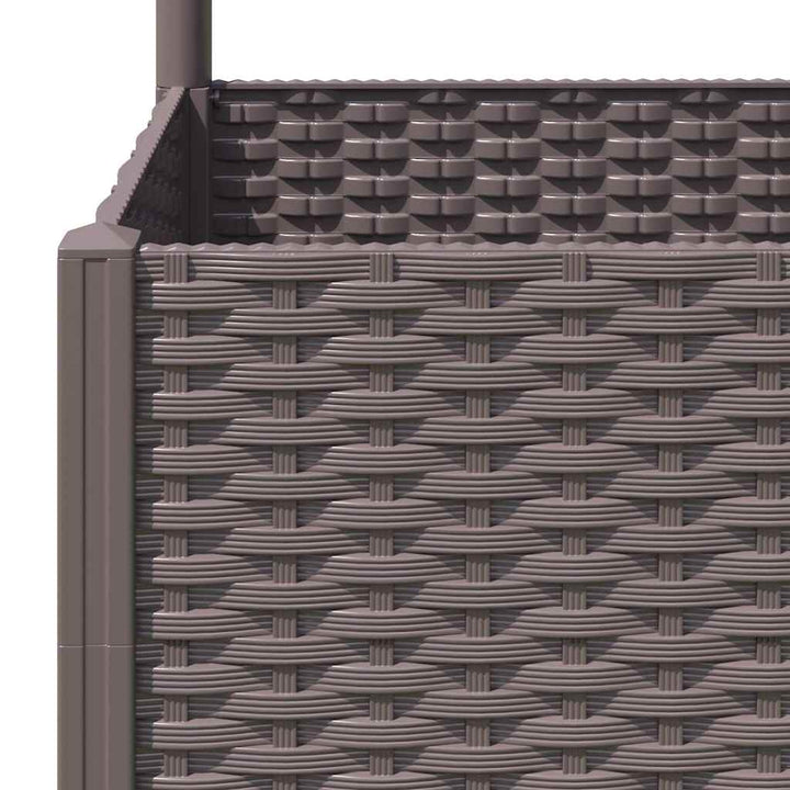 haveplantekasse med espalier brun 120x40x136 cm PP