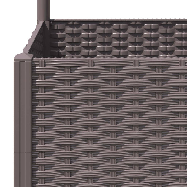 plantekasse med espalier 80x80x136 cm PP brun