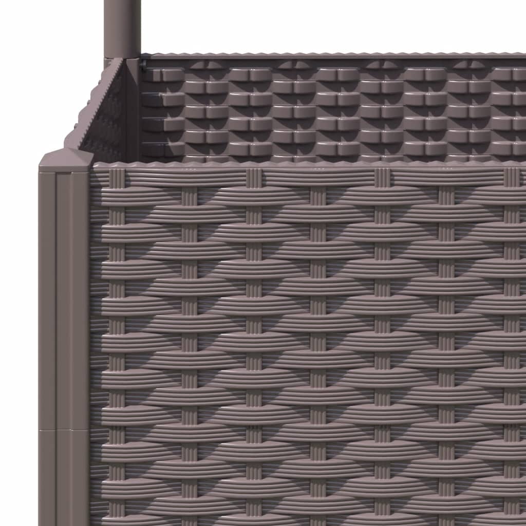 plantekasse med espalier 120x120x136 cm PP brun