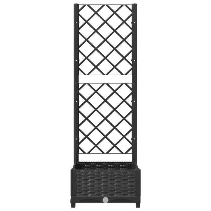 haveplantekasse med espalier sort 40x40x121,5 cm PP