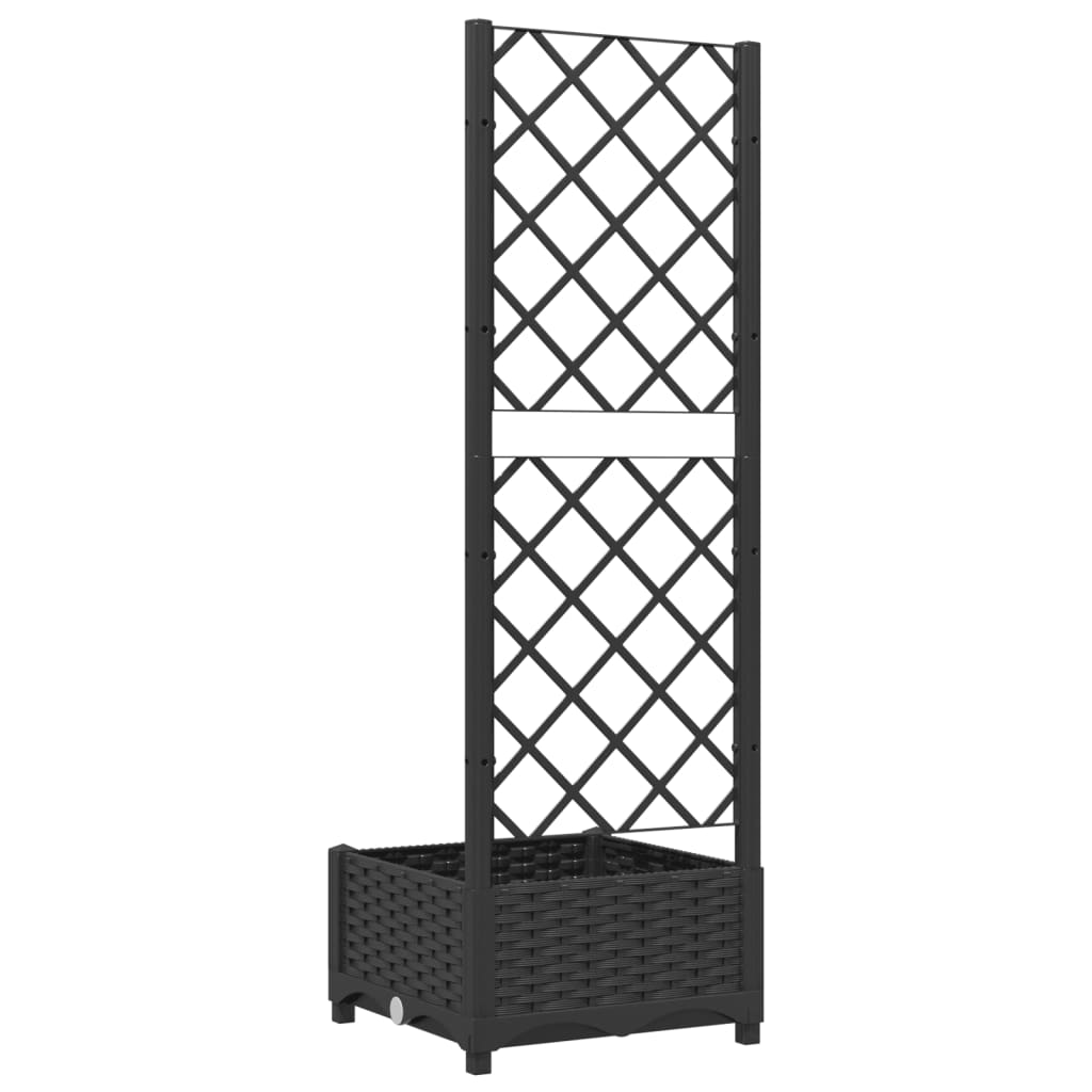 haveplantekasse med espalier sort 40x40x121,5 cm PP