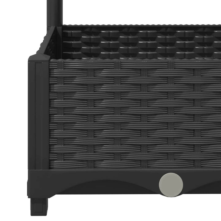 haveplantekasse med espalier sort 40x40x121,5 cm PP