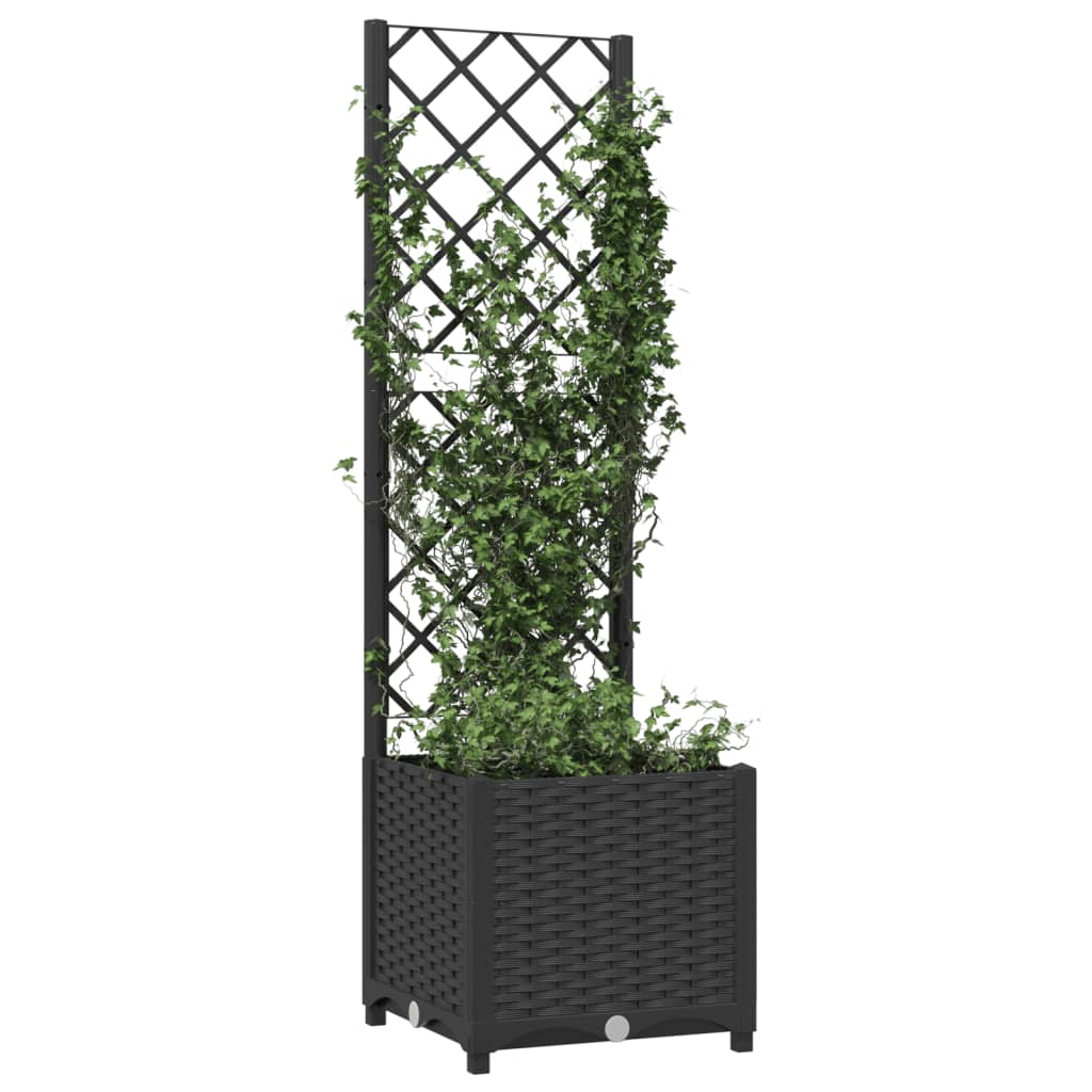 haveplantekasse med espalier sort 40x40x136 cm PP