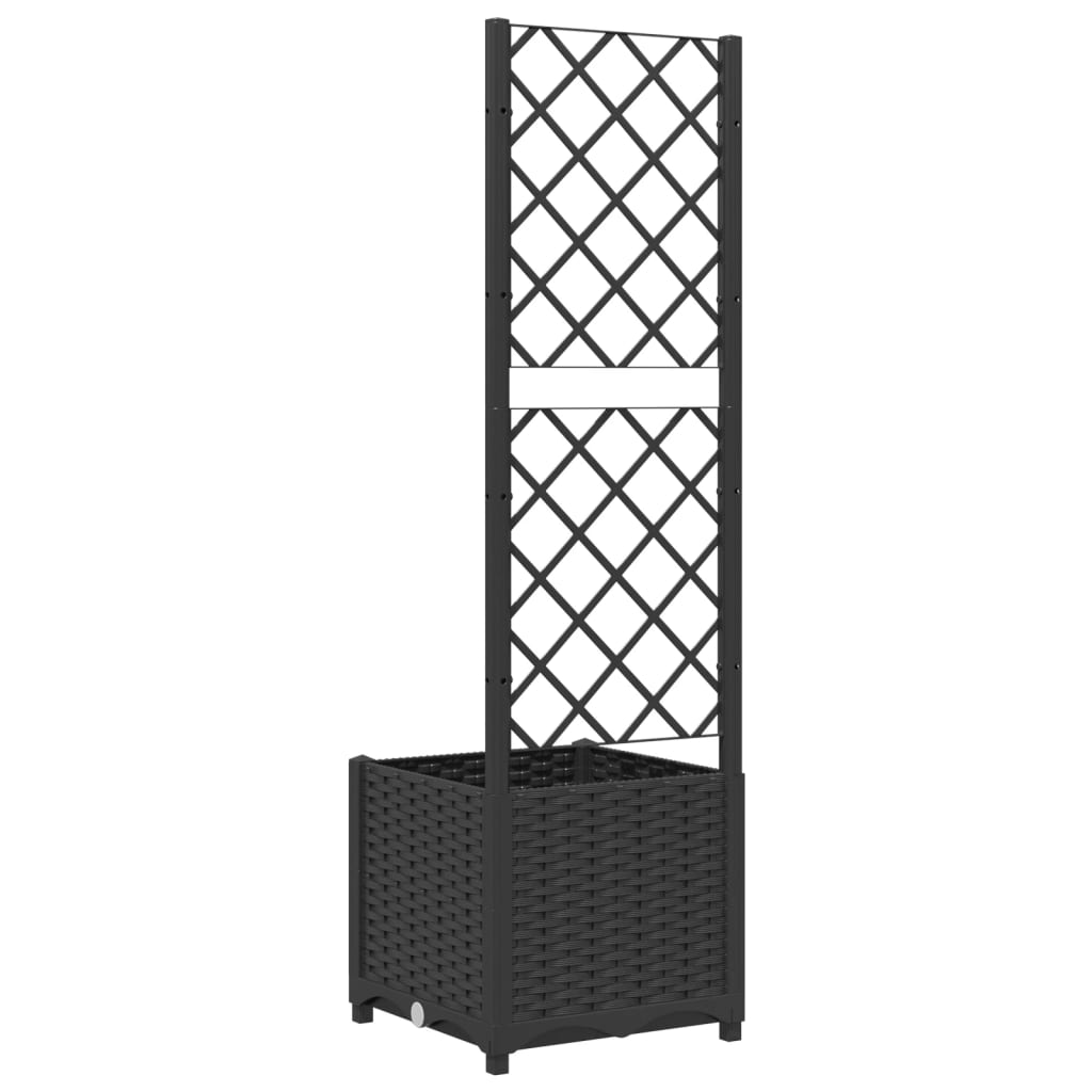 haveplantekasse med espalier sort 40x40x136 cm PP