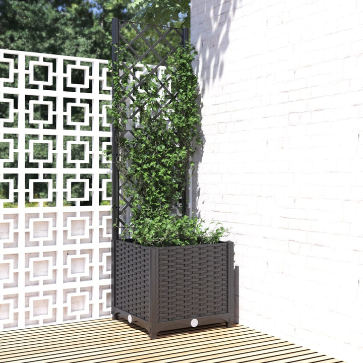 haveplantekasse med espalier sort 40x40x136 cm PP