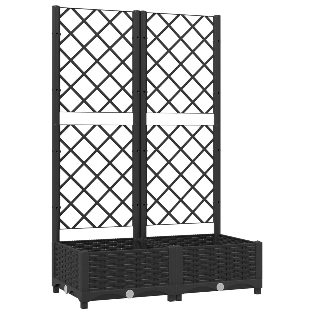 haveplantekasse med espalier sort 80x40x121,5 cm PP