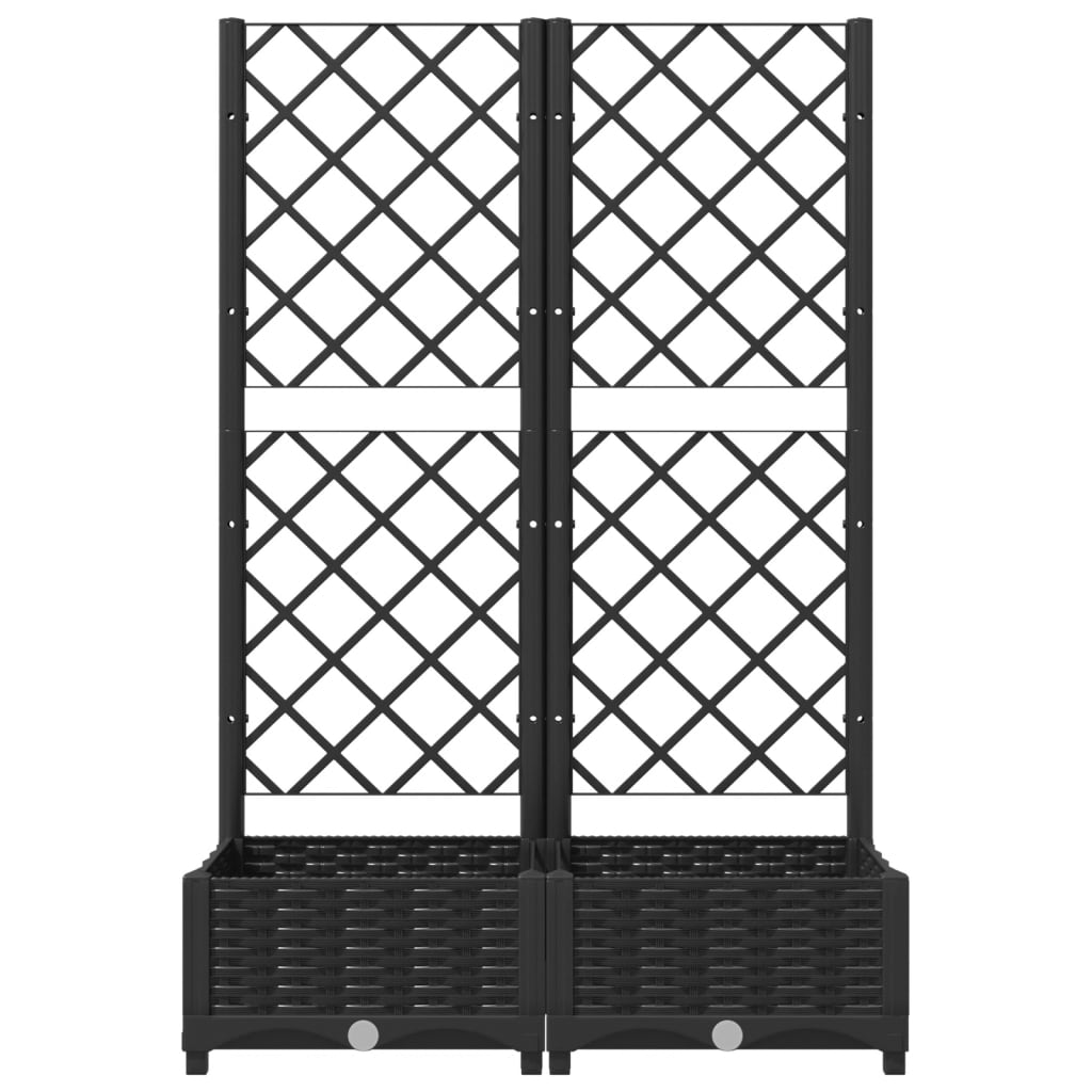 haveplantekasse med espalier sort 80x40x121,5 cm PP