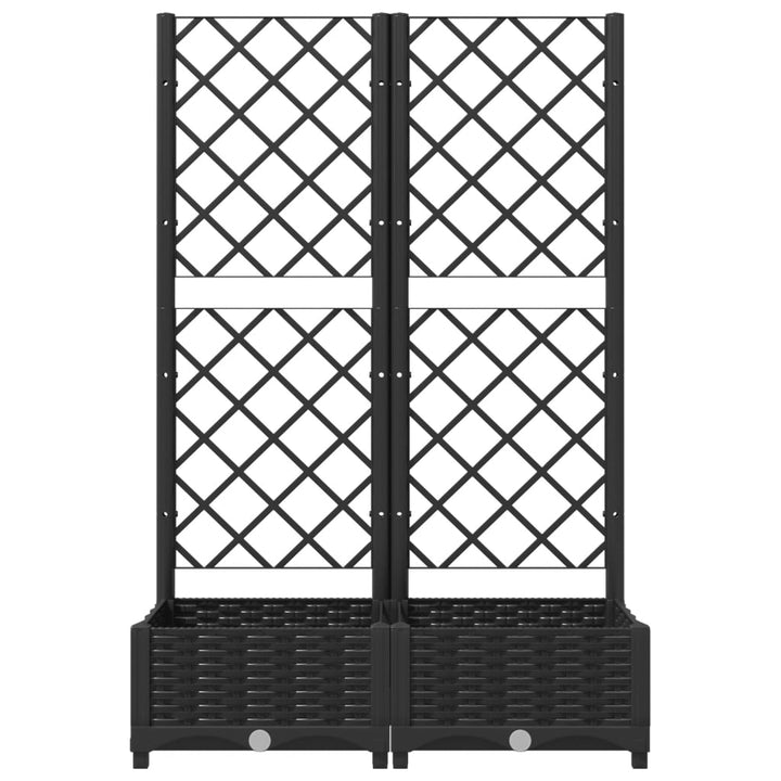 haveplantekasse med espalier sort 80x40x121,5 cm PP