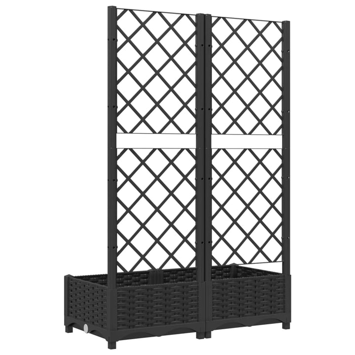 haveplantekasse med espalier sort 80x40x121,5 cm PP