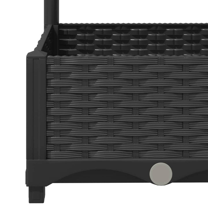 haveplantekasse med espalier sort 120x40x121,5 cm PP