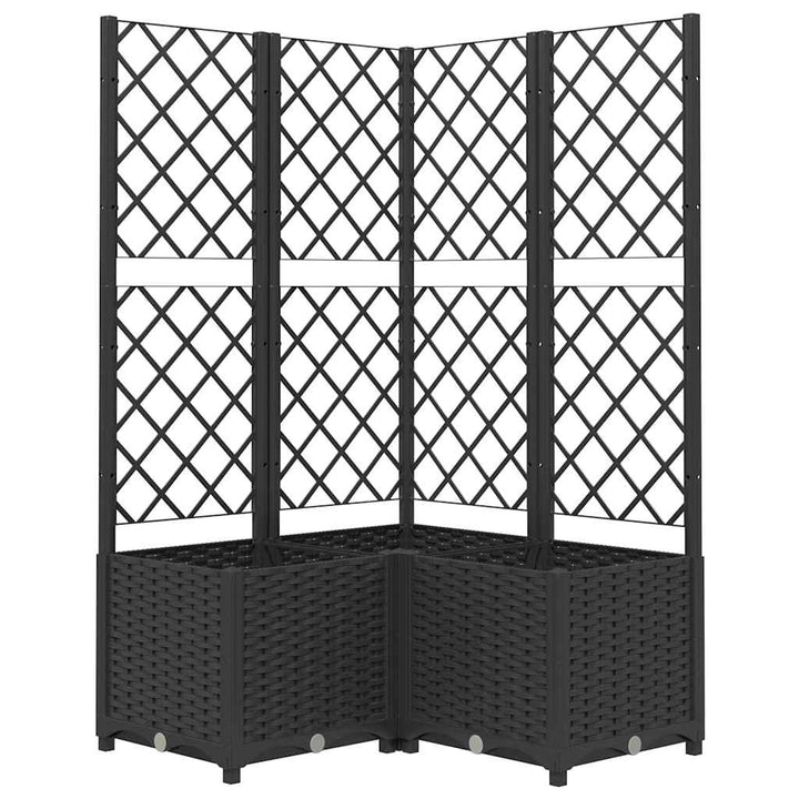 plantekasse med espalier 80x80x136 cm PP sort