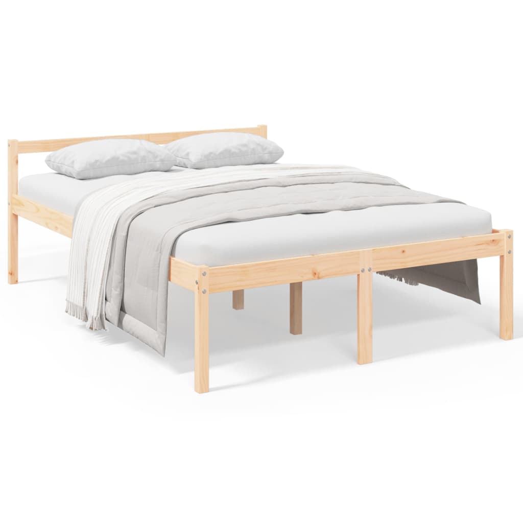 sengeramme 120x190 cm dobbeltseng massivt fyrretræ