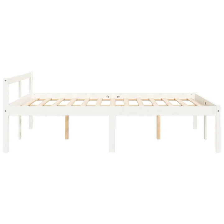 seniorseng 140x190 cm massivt fyrretræ hvid
