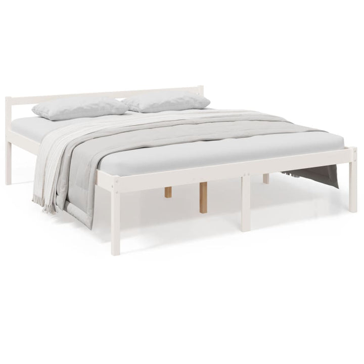 seniorseng 180x200 cm super kingsize massivt fyrretræ hvid
