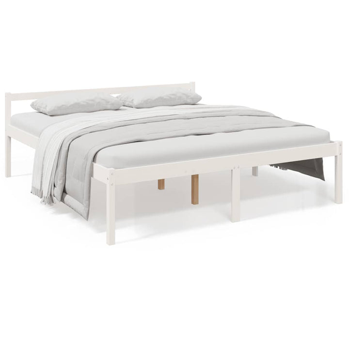 seniorseng 180x200 cm super kingsize massivt fyrretræ hvid
