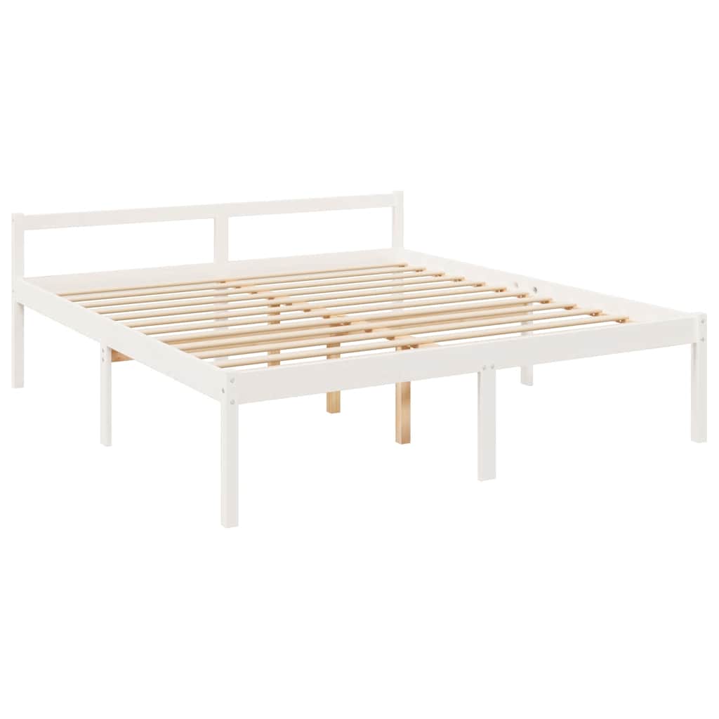 seniorseng 180x200 cm super kingsize massivt fyrretræ hvid