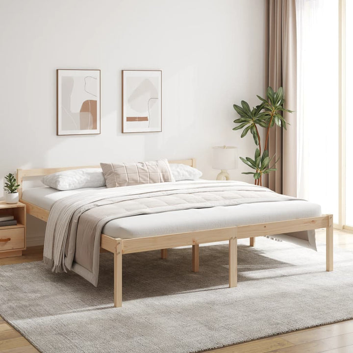 seniorseng 200x200 cm massivt fyrretræ