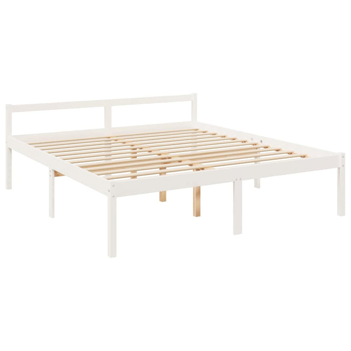 seniorseng 200x200 cm massivt fyrretræ hvid