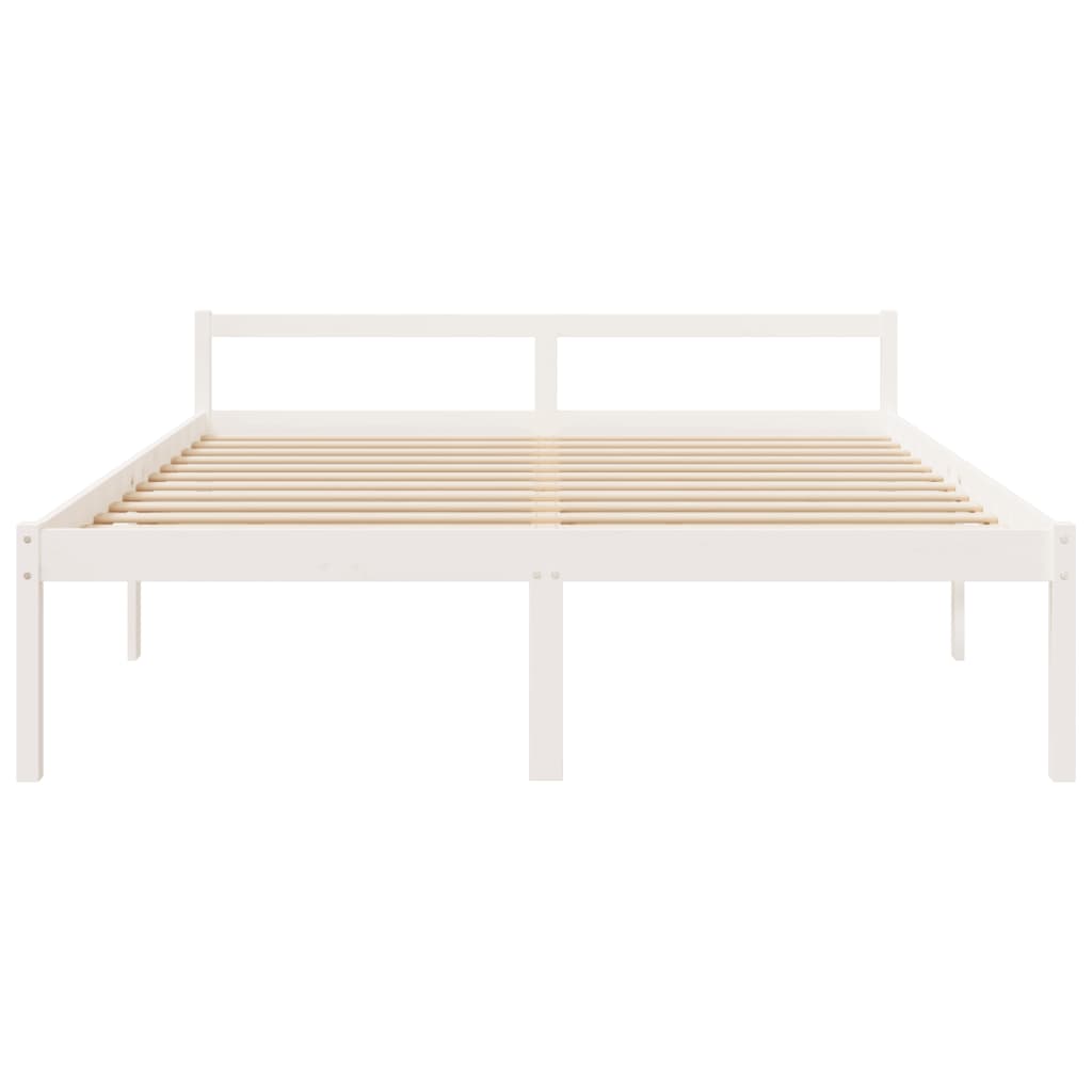 seniorseng 200x200 cm massivt fyrretræ hvid