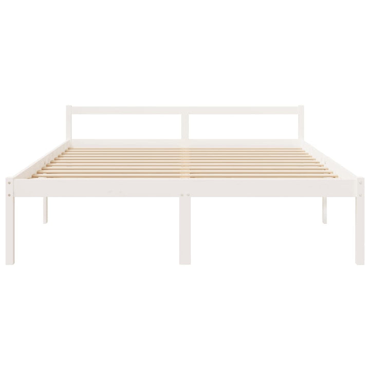 seniorseng 200x200 cm massivt fyrretræ hvid