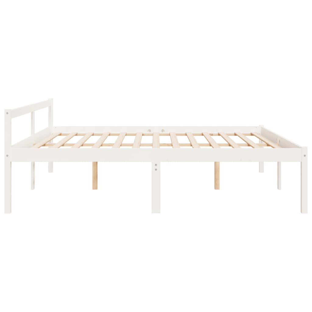 seniorseng 200x200 cm massivt fyrretræ hvid