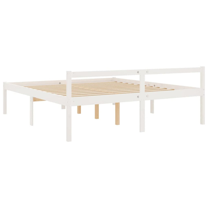 seniorseng 200x200 cm massivt fyrretræ hvid
