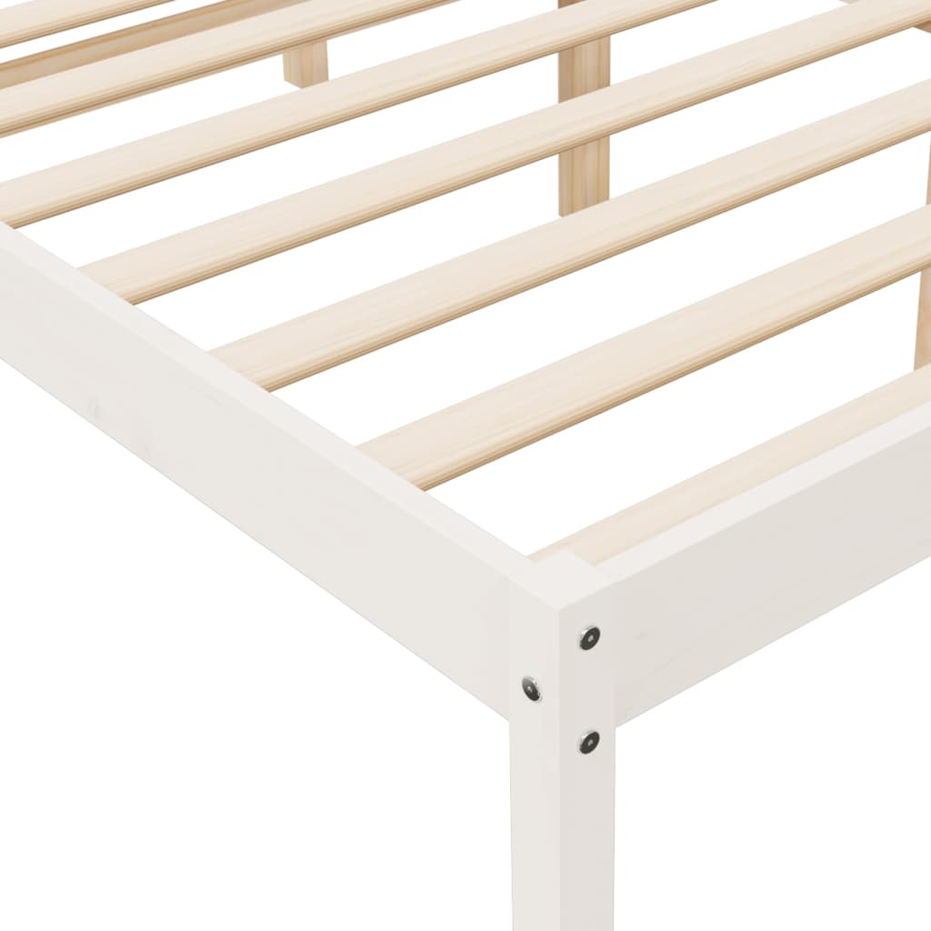 seniorseng 200x200 cm massivt fyrretræ hvid